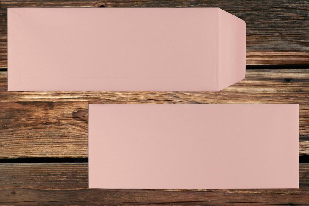 Versandtaschen 125x312 mm Nassklebend Metallic Rose 120 g/qm